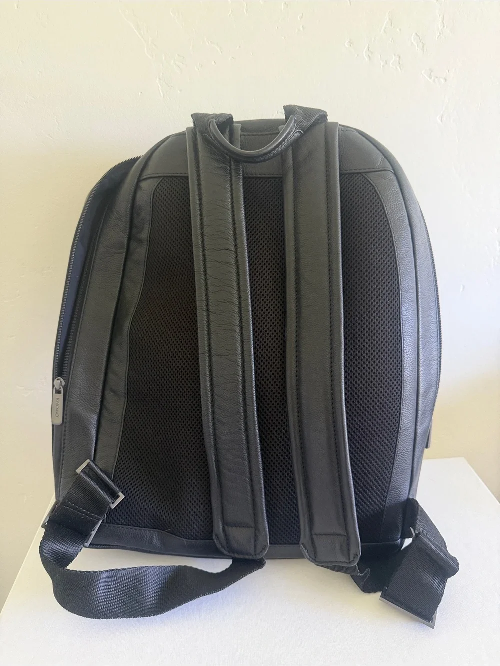 Knomo Leather Backpack in Black